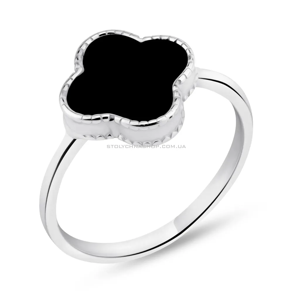 Серебряное кольцо с ониксом (арт. 7501/610/10окп) - цена