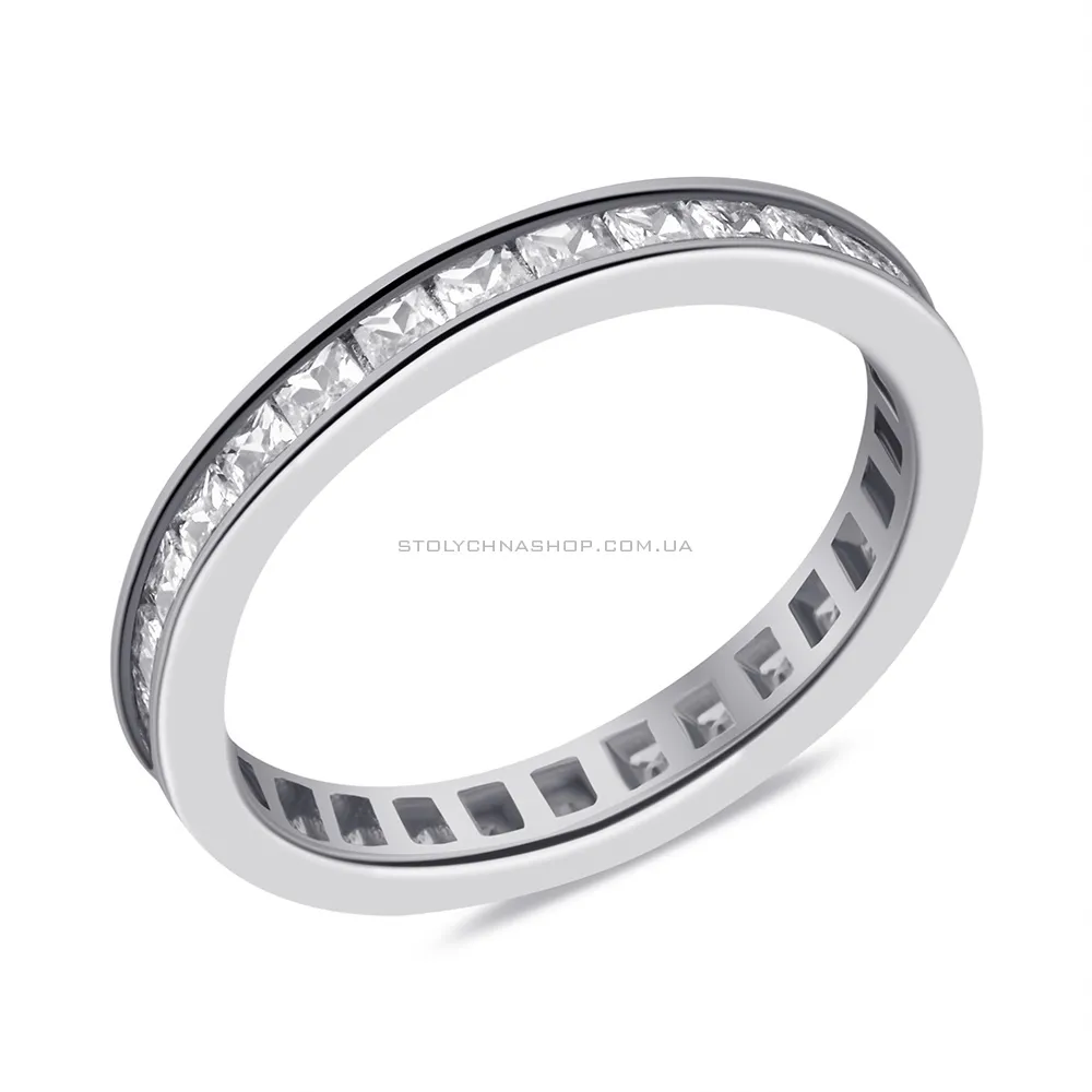 Серебряное кольцо с фианитами (арт. 7501/6751) - цена