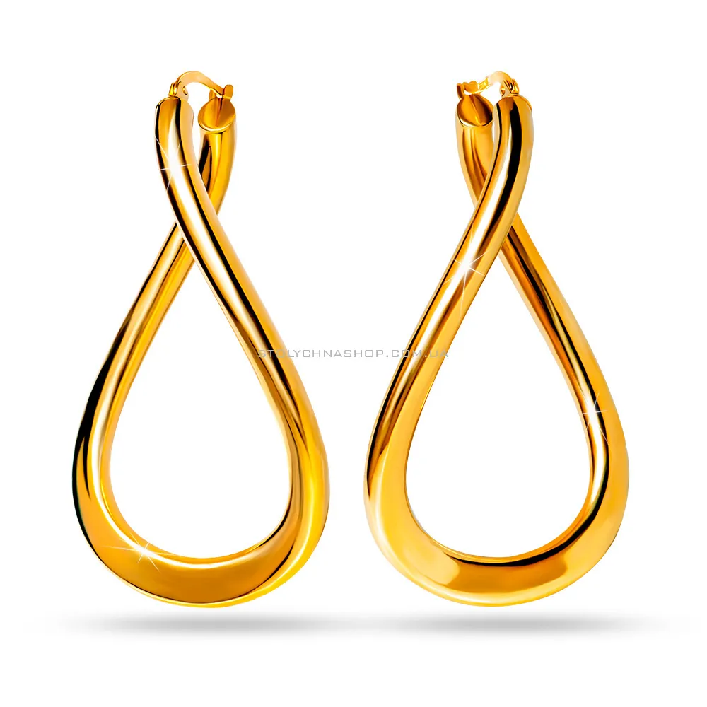 Золоті сережки без каменів (арт. 102809ж) - цена