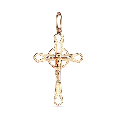 Крестик золотой с распятием  (арт. 521011н)