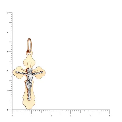 Золотой нательный крестик с распятием  (арт. 512500)