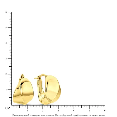 Золотые сережки-кольца Francelli в желтом цвете металла (арт. 109743ж)