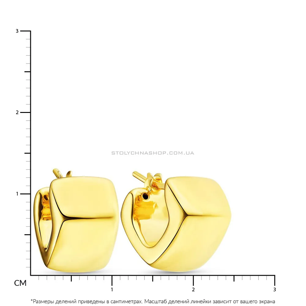 Сережки Francelli з жовтого золота без каміння (арт. 107402/15ж)