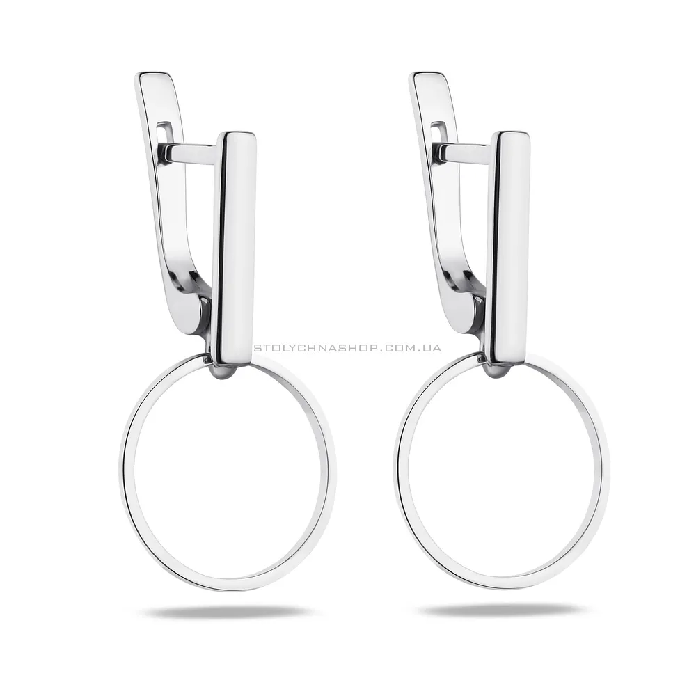 Срібні сережки без каміння  (арт. 7502/511сп) - цена