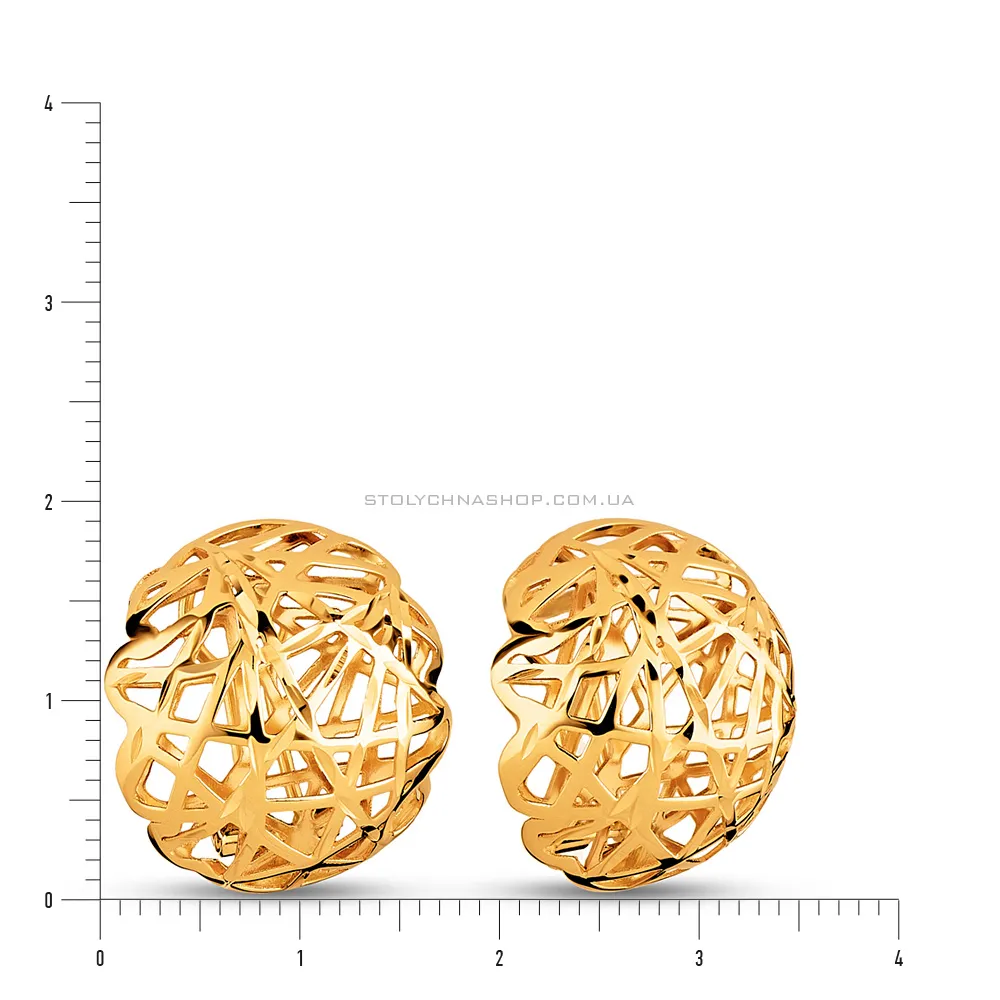 Золотые серьги без камней (арт. 105149ж)
