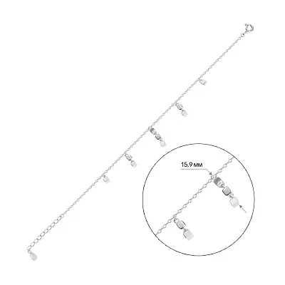 Срібний браслет з підвісками (арт. 7509/2183)