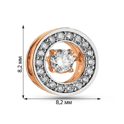 Золотая подвеска с танцующим бриллиантом (арт. 3109815201)