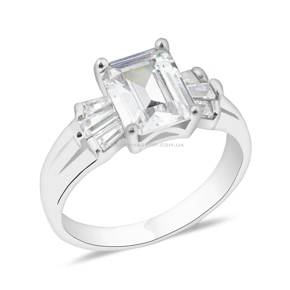 Серебряное кольцо с фианитами (арт. 7501/3382) - цена
