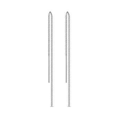 Срібні сережки-протяжки без каменів (арт. 7502/С2/260)