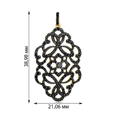 Золота підвіска з фіанітами (арт. 422494ж)