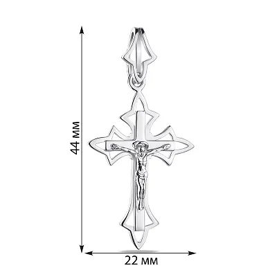 Срібний хрестик з розп'яттям  (арт. 7504/2-0035.0.2)