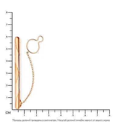 Зажим для галстука из красного золота (арт. 200080м)