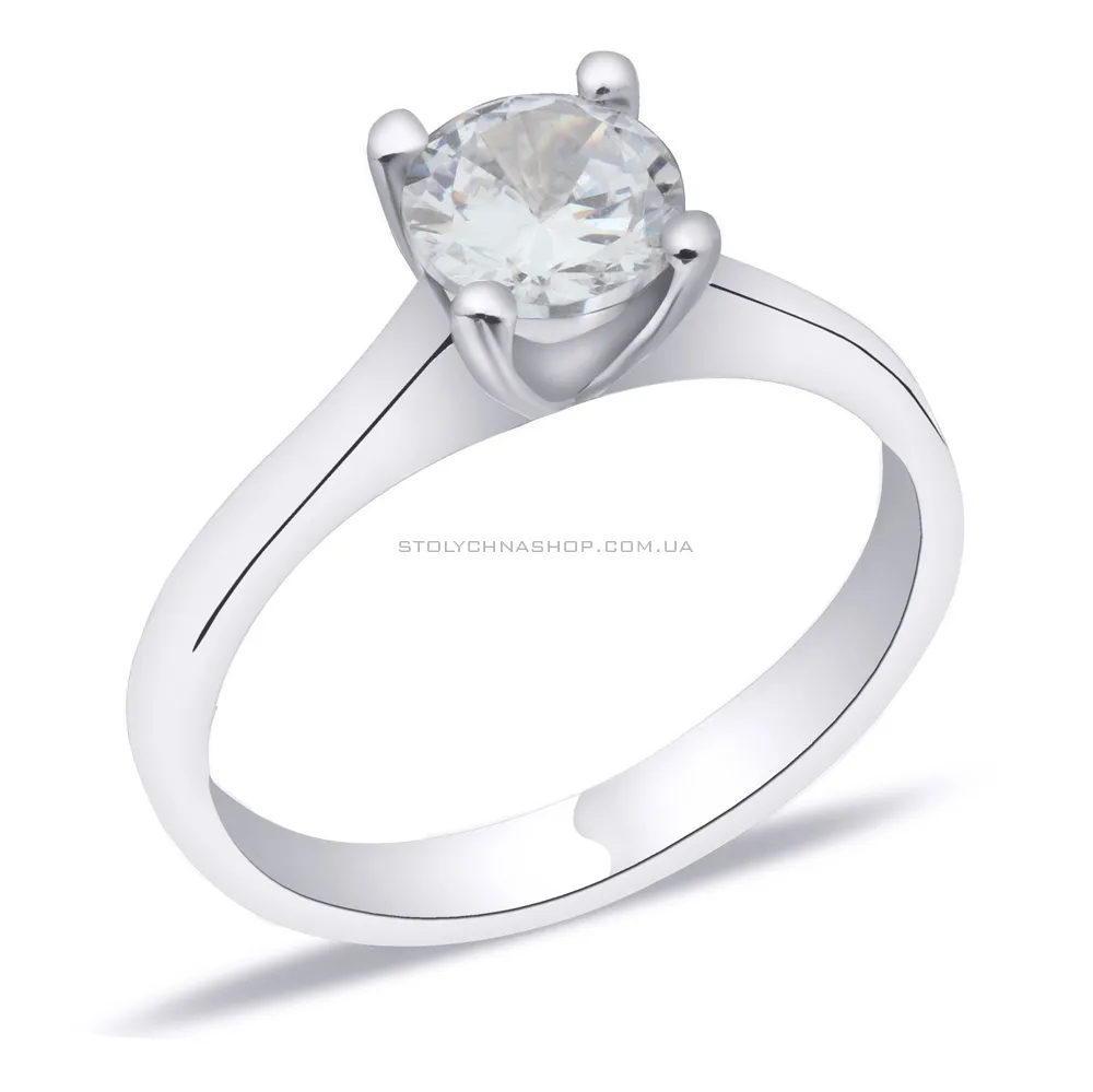 Серебряное кольцо с фианитом (арт. 7501/3666) - цена