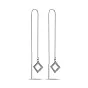 Срібні сережки-протяжки з фіанітами (арт. 7502/С2Ф/1216)