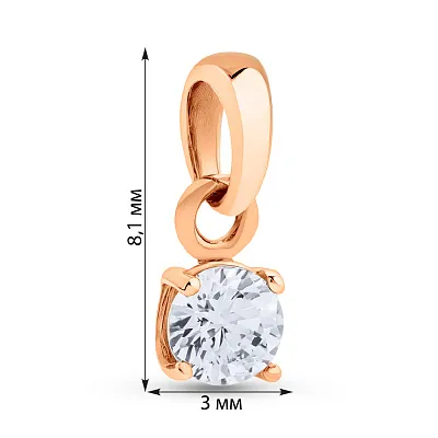 Золотой подвес с фианитом (арт. 3103872101)