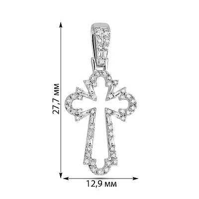 Золотой крестик с бриллиантами (арт. П341674030б)