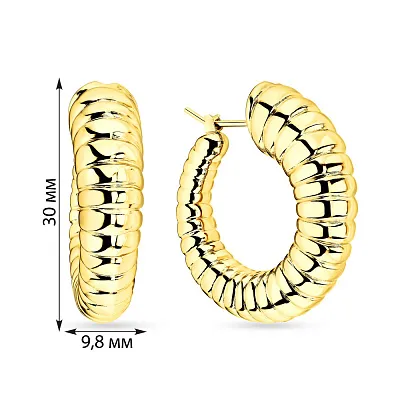 Сережки-кільця Francelli з жовтого золота (арт. 105508/30ж)