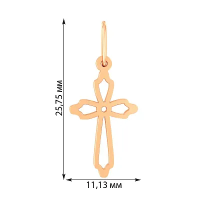 Золотий хрестик без каміння (арт. 440870)