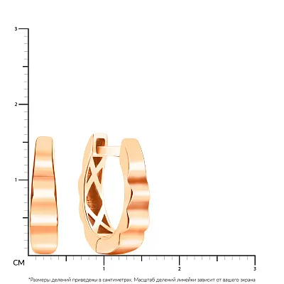 Золотые серьги кольца (арт. 107045)