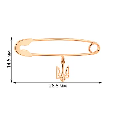 Патриотическая булавка из красного золота (арт. 360198)
