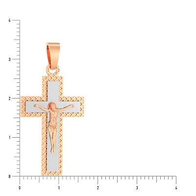 Золотой нательный крестик с распятием  (арт. 501039)