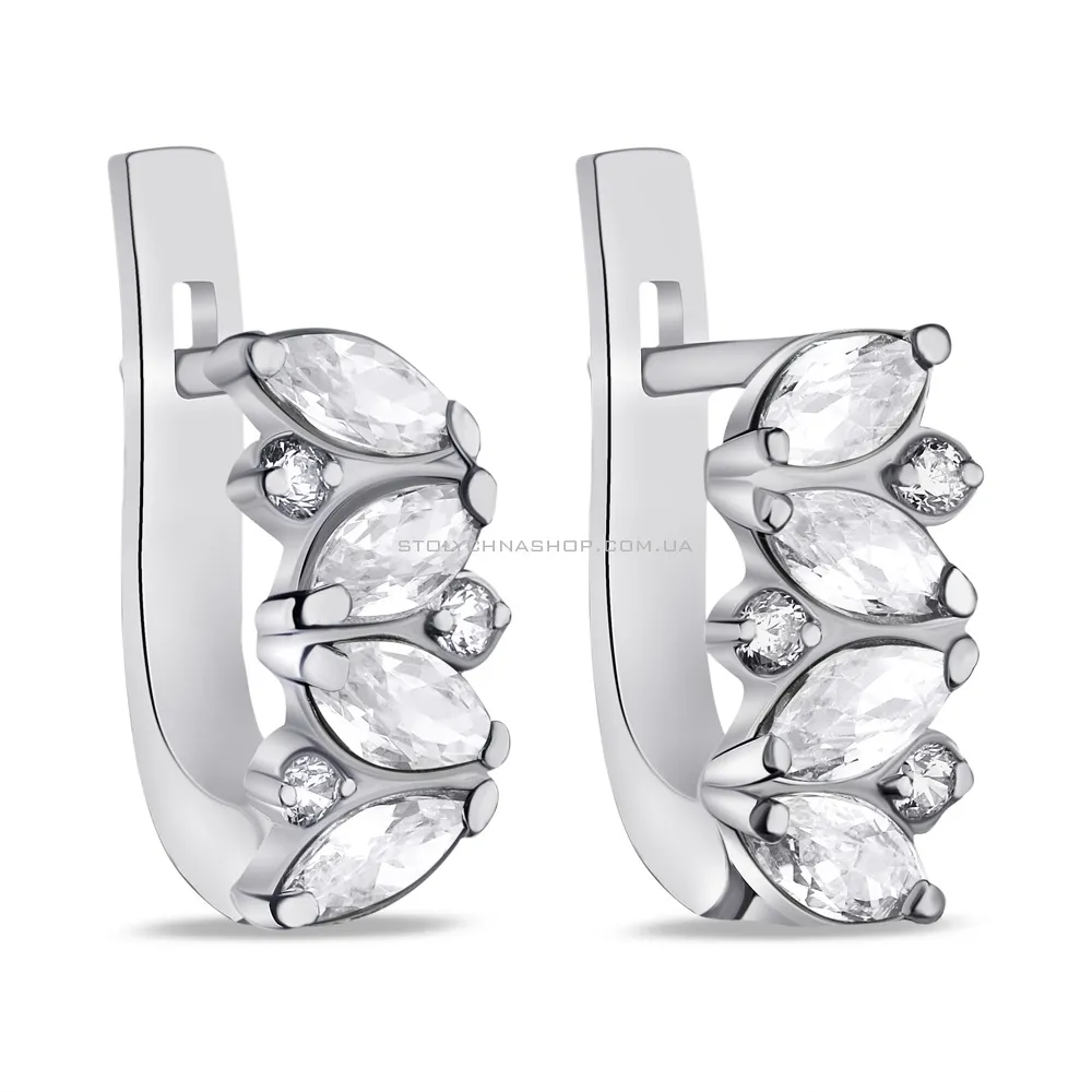 Срібні сережки з фіанітами (арт. 7502/939сю) - цена
