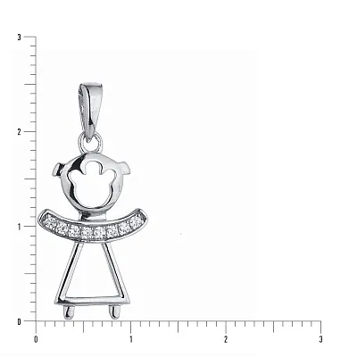 Срібна підвіска з фіанітами (арт. 7503/2577)