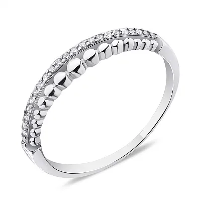 Серебряное кольцо с дорожкой из фианитов (арт. 7501/6135)