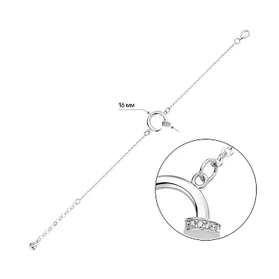 Браслет з білого золота (арт. 326740б)