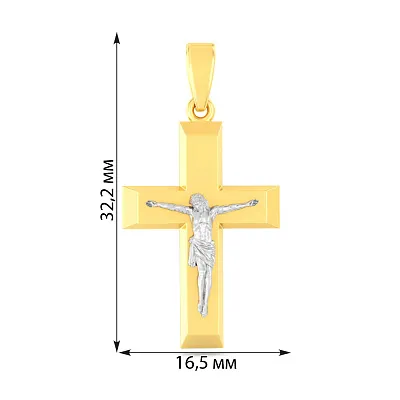 Крестик православный из желтого золота (арт. 501562ж)