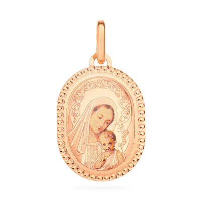 Золотая ладанка иконка «Божья Матерь с младенцем» (арт. 421675)