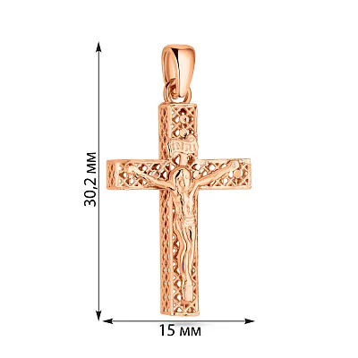 Масивний золотий хрестик з розп'яттям  (арт. 500662)