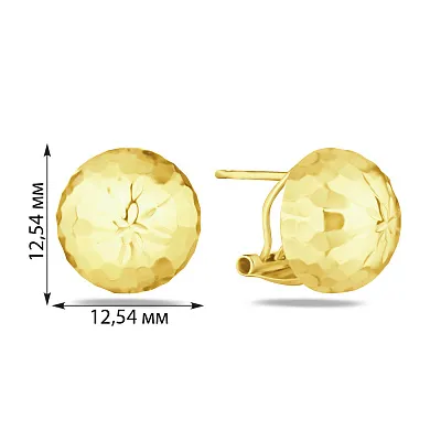 Золотые серьги «Шарики» (арт. 106733ж)