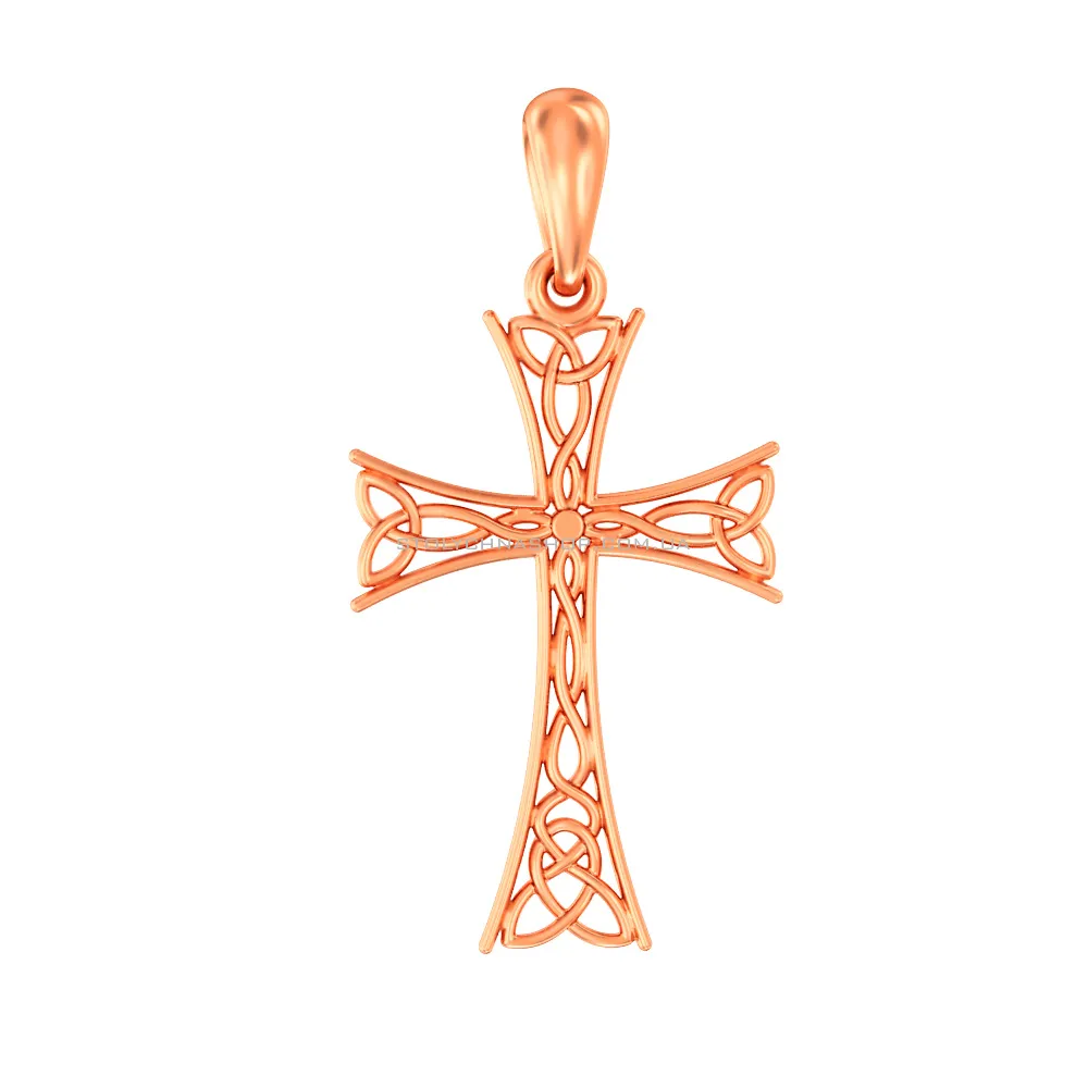 Крестик из красного золота  (арт. 440771)