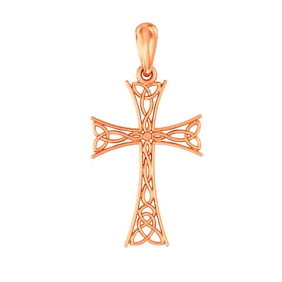 Крестик из красного золота  (арт. 440771)