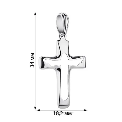 Крестик из серебра с родированием (арт. 7503/1727)