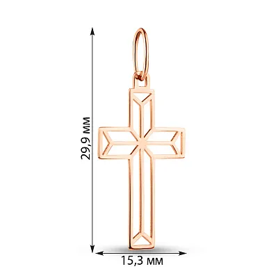 Хрестик з червоного золота (арт. 440871/25)