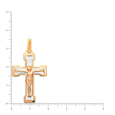 Золотий натільний хрестик з розп'яттям (арт. 501605кбм)