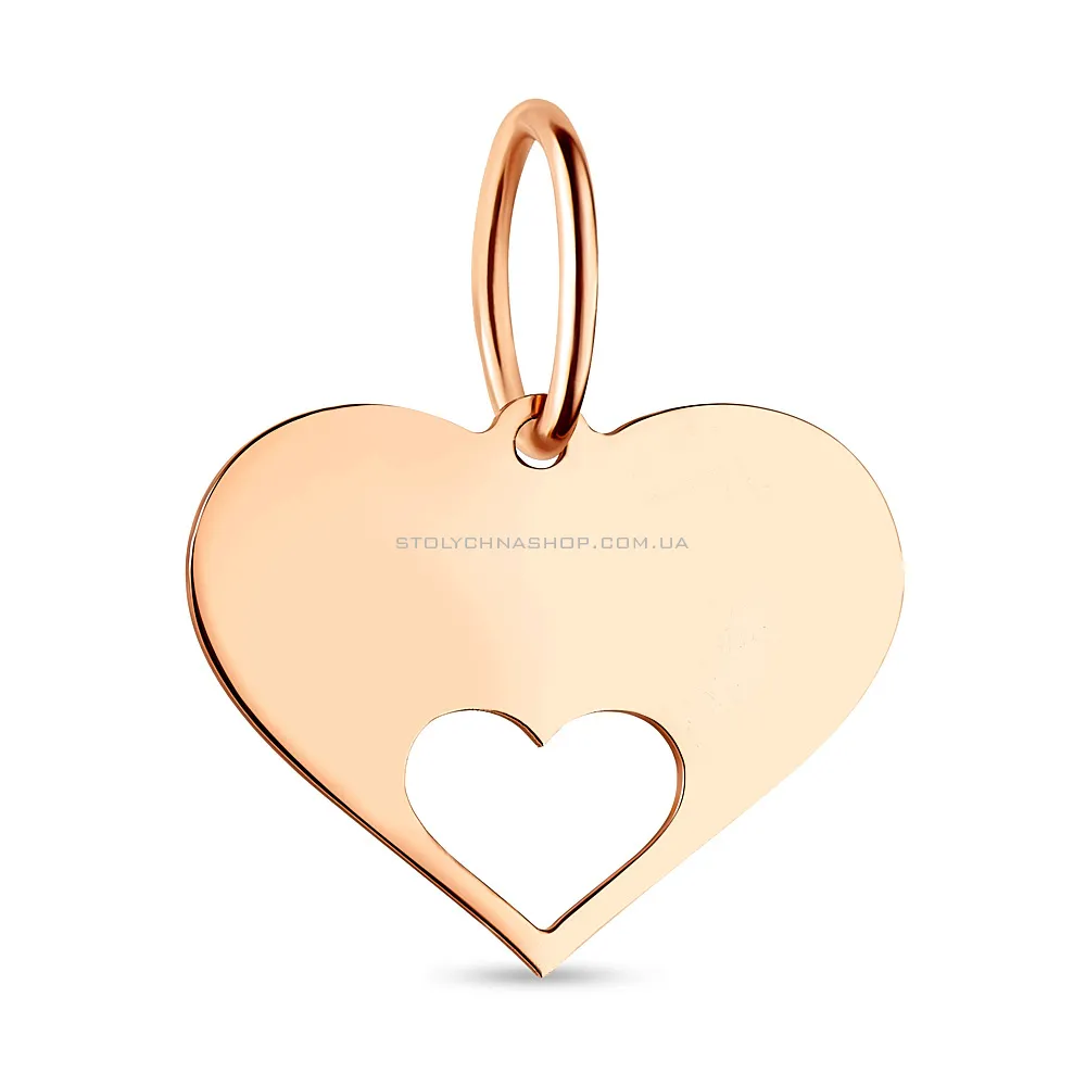 Подвеска "Сердце" из красного золота (арт. 423622) - цена