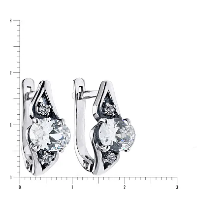 Срібні сережки з фіанітами (арт. 7902/1112402)