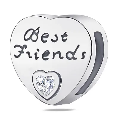 Серебряный шарм бусина «Best Friends» (арт. 7903/2213)