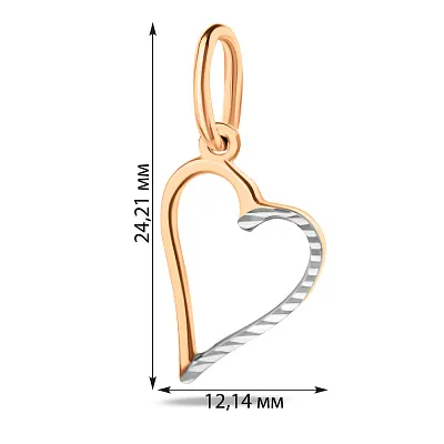 Золотая подвеска «Сердце» (арт. 423750)