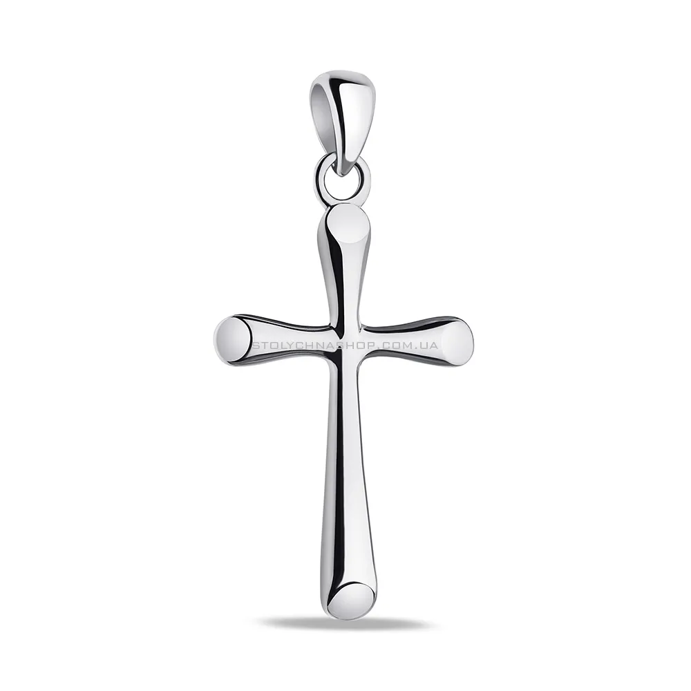 Срібний хрестик без каменів (арт. 7503/4056)