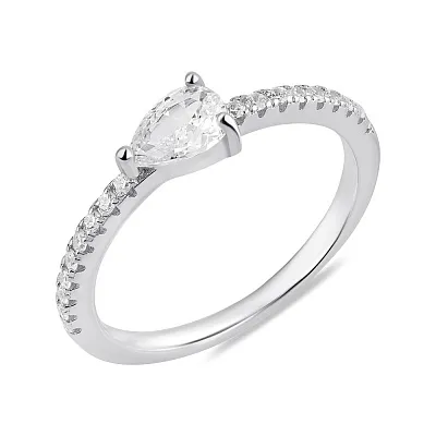 Серебряное кольцо с дорожкой из фианитов  (арт. 7501/7065)