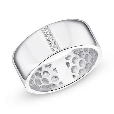 Серебряное кольцо с дорожкой из фианитов  (арт. 7501/5408)