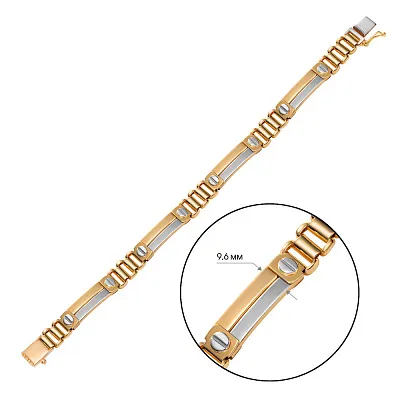 Золотий браслет в комбінованому кольорі металу (арт. 324829жб)