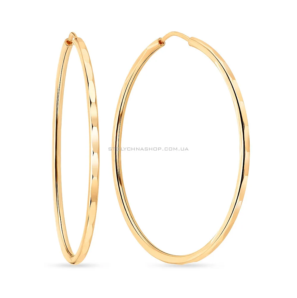 Золоті сережки-кільця в жовтому кольорі металу (арт. 100033/40ж) - цена