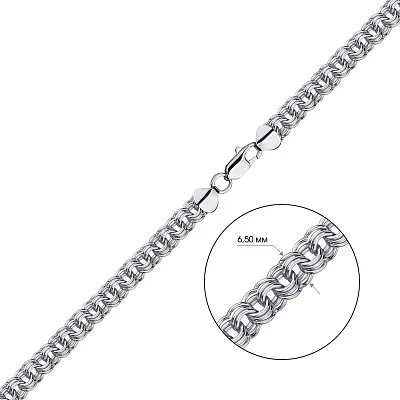 Серебряная цепочка плетения Бисмарк тройной (арт. 7508/3-0506.80.2)