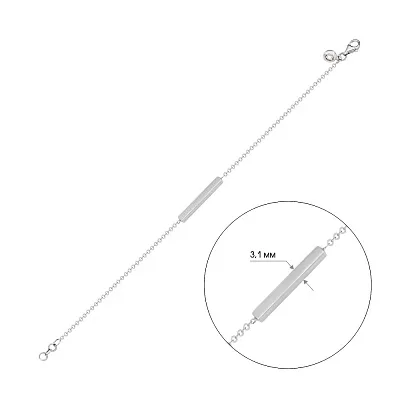 Браслет з білого золота з фіанітом (арт. 324477бкрП1)