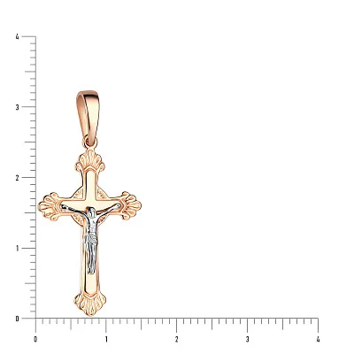 Золотой православный крестик с распятием  (арт. 501409)